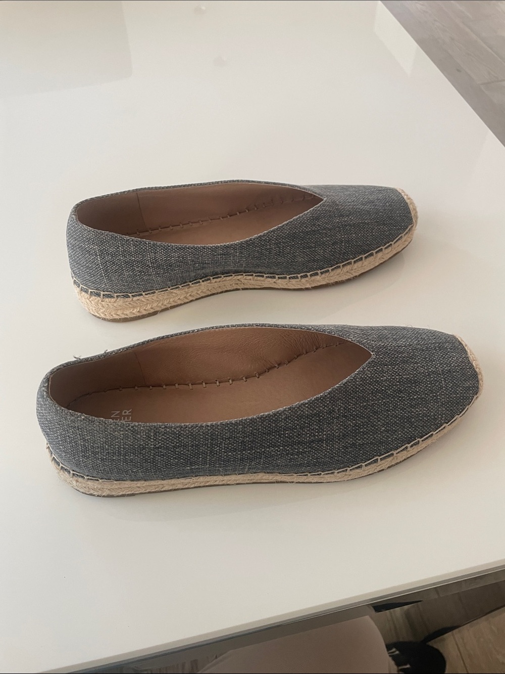 Eileen Fisher Light Denim Slip-On Espadrille Flats